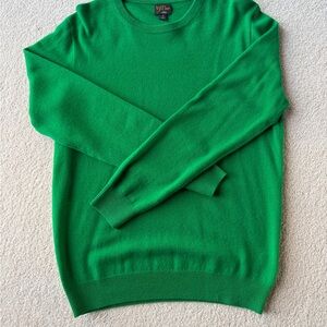 J. Crew men’s cashmere Kelly Green Crewneck Sweater